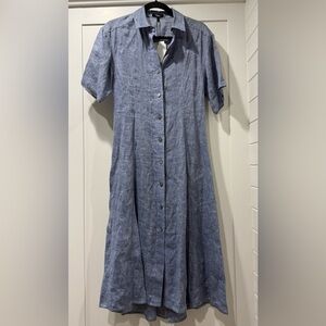 Theory Chambray Button-Up Dress
